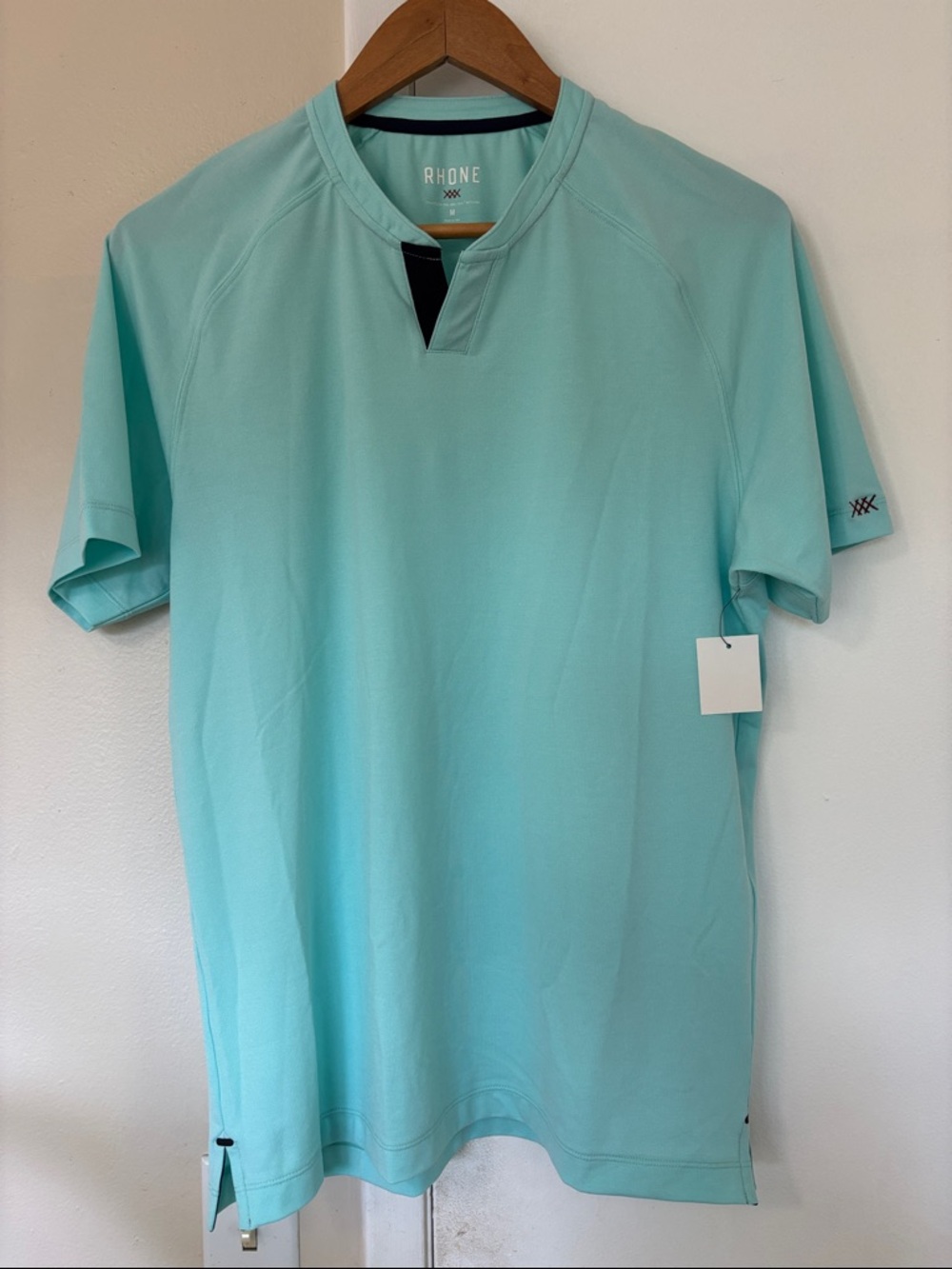 RHONE Mint Green Performance Short Sleeve Shirt